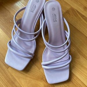 Lilac Lavender Purple Strappy Heels